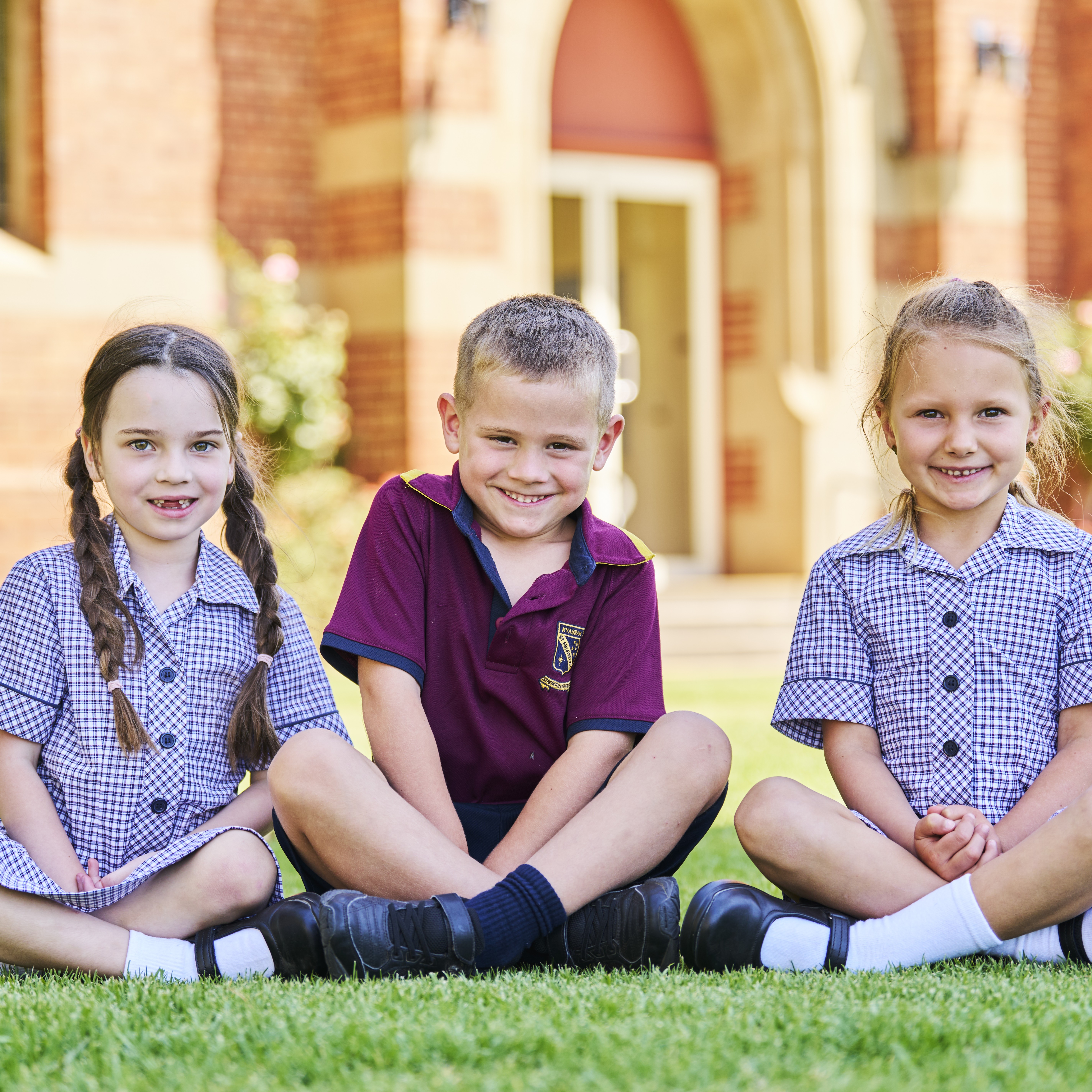 3 foundation students sitting