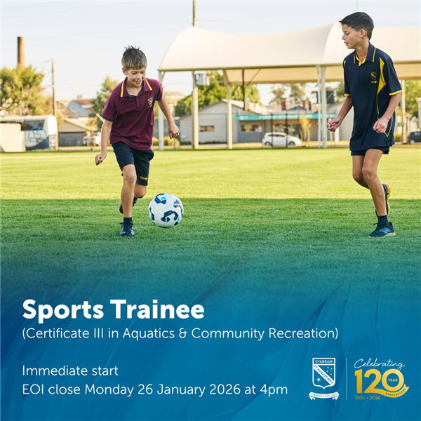 Sports trainee advertisement